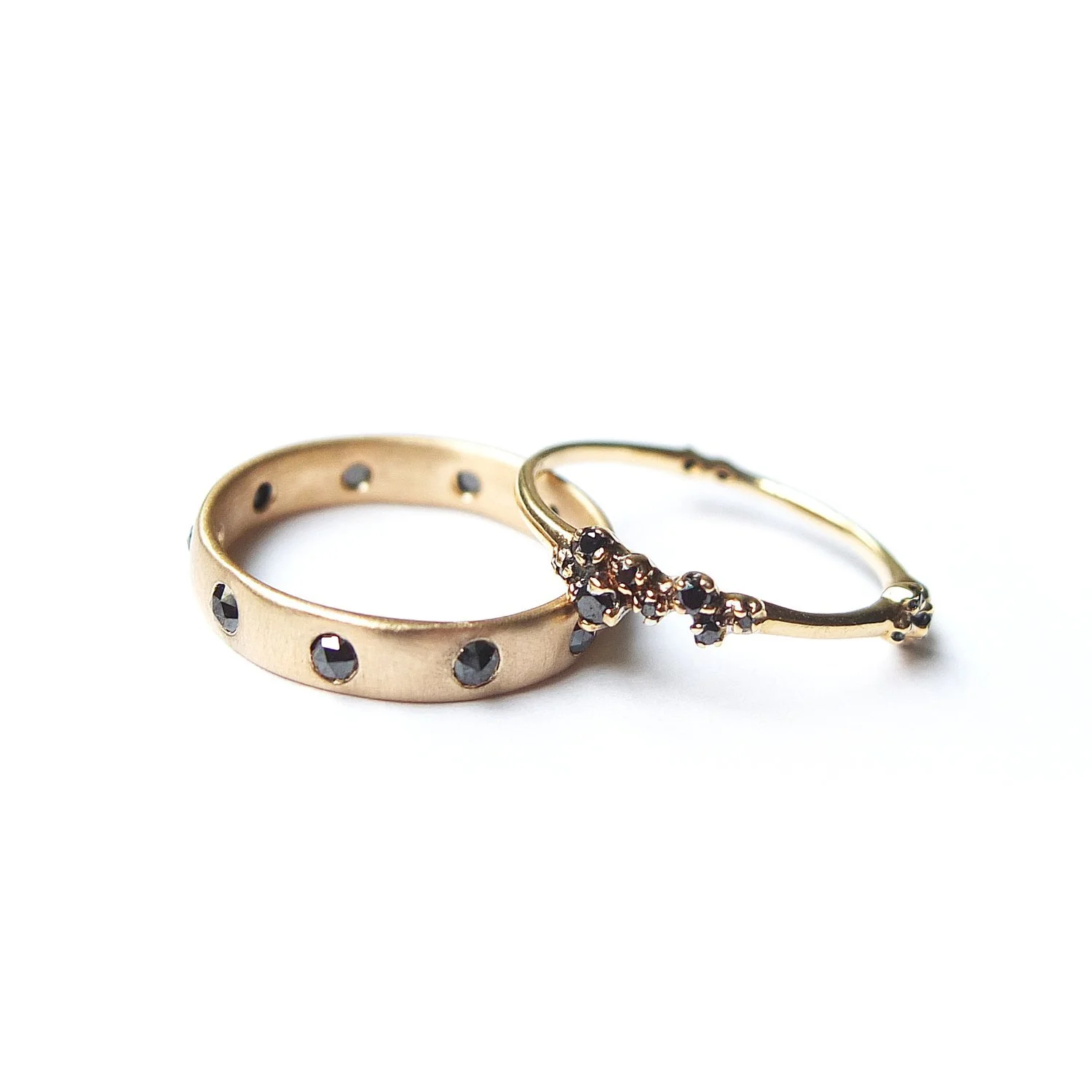 Stellar Rose Cut Diamond Wide Band - R138 — N+A - Handmade